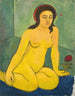 Nude girl with a red flower - August Macke — artwork view