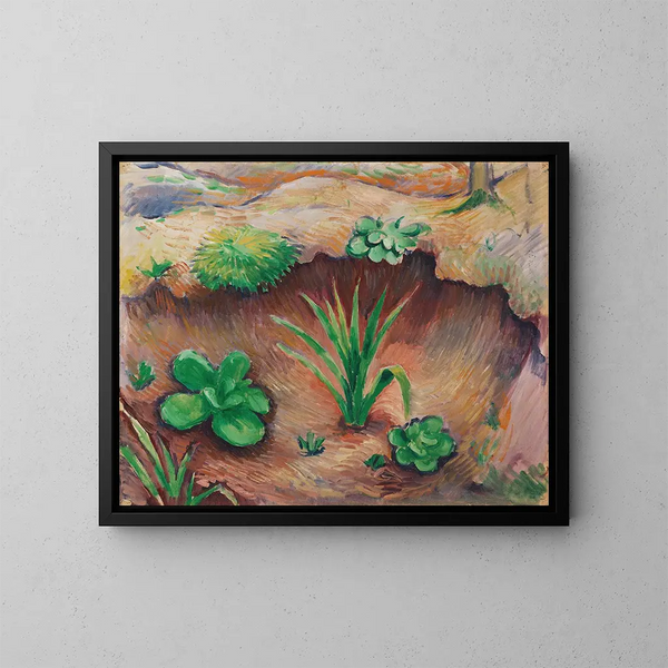 Small plants in the forest - August Macke — framed artwork on a wall
