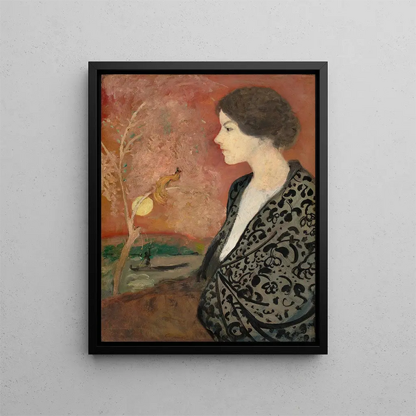 Study of Elisabeth Gerhardt - August Macke — framed artwork on a wall