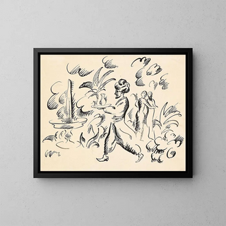 Scene of the Thousand and One Nights - August Macke — framed artwork on a wall