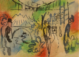 Promenade du bord de l'eau - August Macke — artwork view
