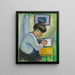 Woman writing - August Macke — framed artwork on a wall