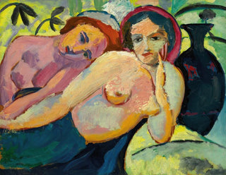 Two Girls in an Oriental Style - August Macke — artwork view
