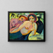 Two Girls in an Oriental Style - August Macke — framed artwork on a wall
