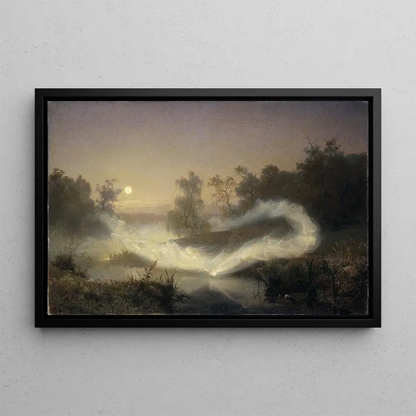 Dancing Fairies - August Malmström — framed artwork on a wall