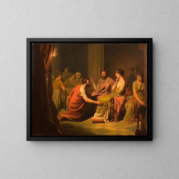 Ulysses before Alcinous, king of the Phaiacians - August Malmström — framed artwork on a wall