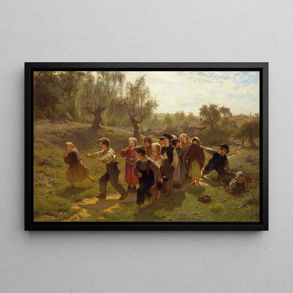 The Game - August Malmström — framed artwork on a wall