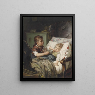 The Medicine - August Müller — framed artwork on a wall