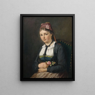 Girl of the Black Forest - August Müller — framed artwork on a wall