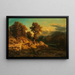Autumn Landscape Painting - August Schaeffer von Wienwald — framed artwork on a wall