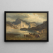 Landscape with a Lake - August Schaeffer von Wienwald — framed artwork on a wall