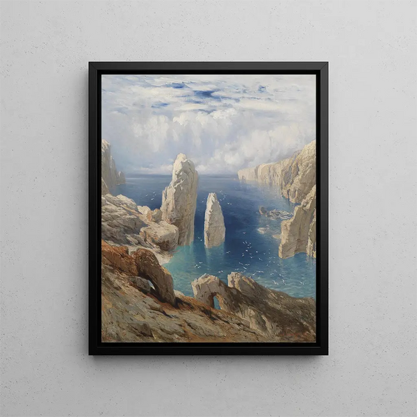 Falaise abrupte - August Schaeffer von Wienwald — framed artwork on a wall