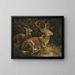 Red Deer Painting - August Schleich — framed artwork on a wall