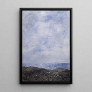 Coastal Landscape Painting - August Strindberg — framed artwork on a wall