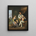 An Old Man Telling His Travel Story - August Thomsen — framed artwork on a wall