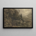 High mountain landscape painting in the storm - August Weber — framed artwork on a wall