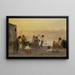 Children dancing the saltarello on the beach in Capri - August Weckesser — framed artwork on a wall