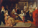 L'Empereur Charles VI remet l'épée d'honneur au Prince Eugène après la bataille de Belgrade - August Wenzel Mantler — artwork view