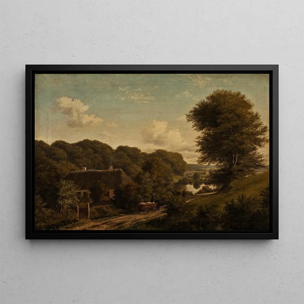 Danish Landscape Painting - August Wilhelm Boesen — framed artwork on a wall