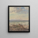 Coastal section painting with rocky beach - August Wilhelm Boesen — framed artwork on a wall