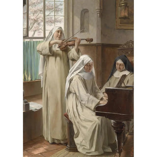Music at the Monastery - August Wilhelm Roesler — artwork view