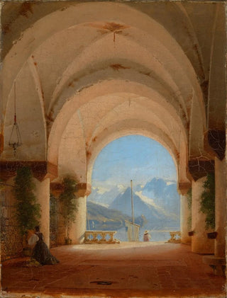 View from a cloister - August von Bayer — artwork view
