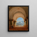 View from a cloister - August von Bayer — framed artwork on a wall