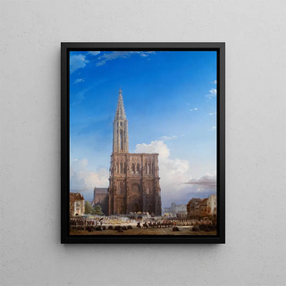 Strasbourg Münster - August von Bayer — framed artwork on a wall