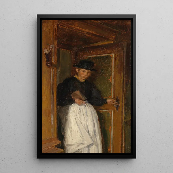 Reproduction of the painting of Toblach Peasant Scene - August von Pettenkofen