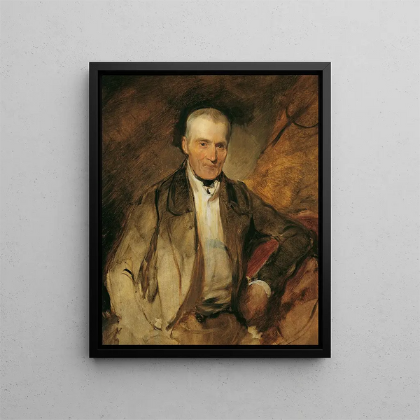 The painter's father Georg Raab - August von Pettenkofen — framed artwork on a wall