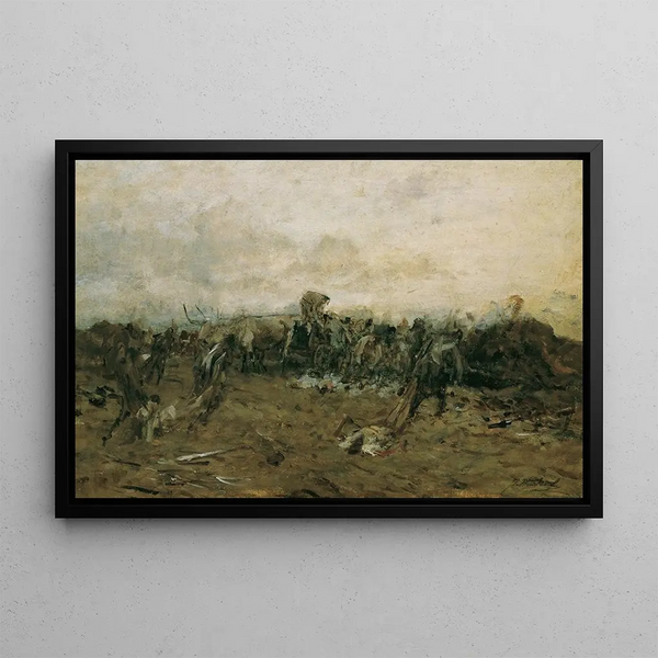 After the Battle - August von Pettenkofen — framed artwork on a wall