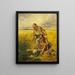 The Thieves in a Cornfield - August von Pettenkofen — framed artwork on a wall