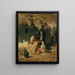 Idylle d'un village hongrois - August von Pettenkofen — framed artwork on a wall