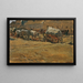 Hungarian Oxen Teams - August von Pettenkofen — framed artwork on a wall