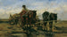 Hungarian peasant cart painting near water - August von Pettenkofen — artwork view