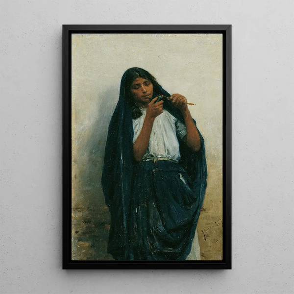 Reproduction of the painting Gitane - August von Pettenkofen