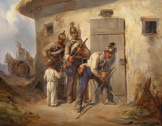 Dragon de l'armée autrichienne - August von Pettenkofen — artwork view
