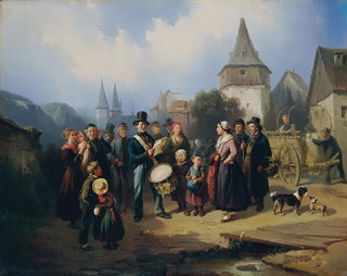 The village tambourine - August von Rentzell — artwork view