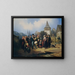 The village tambourine - August von Rentzell — framed artwork on a wall