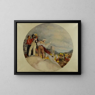 Parade sur les boulevards - Auguste François Marie Gorguet — framed artwork on a wall