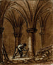 Crypt of the chapel of the Sainte - Catherine hospital, Saint - Denis street, at the corner of Lombards street - Auguste - Sébastien Bénard — artwork view