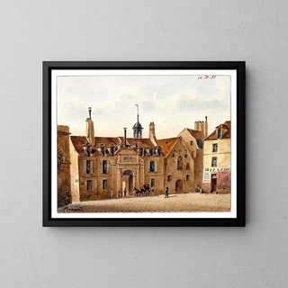 L'ancien hôpital de la Pitié street Lacépède - Auguste Sébastien Bénard — framed artwork on a wall