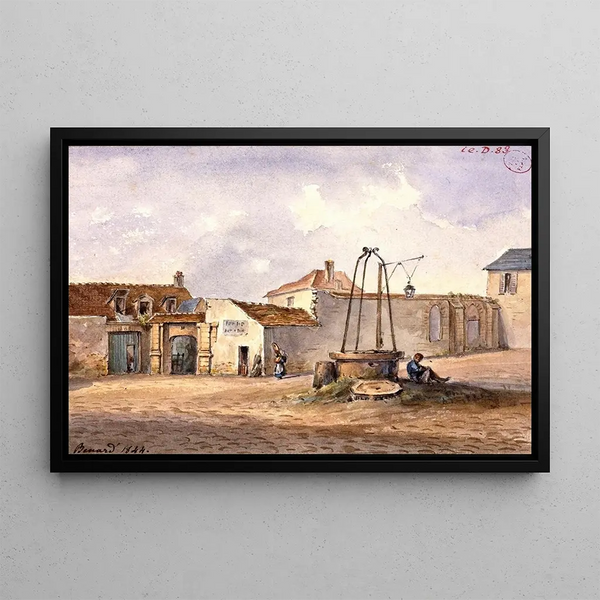 Restes de l'église Saint-Martin place de la collégiale faubourg Saint-Marcel - Auguste Sébastien Bénard — framed artwork on a wall