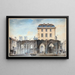 View of the old façade of the Hôtel-Dieu after the 1772 fire - Auguste Sébastien Bénard — framed artwork on a wall