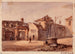 View of the remains of the Saint-Martin church, Place de la Collégiale, Faubourg Saint-Marcel - Auguste Sébastien Bénard — artwork view