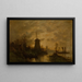 Windmills in Schiedam - Auguste Anastasi — framed artwork on a wall
