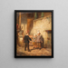 Children playing soldiers - Auguste Bachelin — framed artwork on a wall