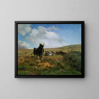 Leader du troupeau - Auguste Bonheur — framed artwork on a wall