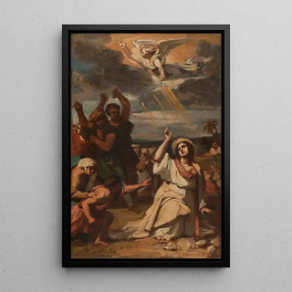 The martyrdom of Saint Stephen - Auguste Couder — framed artwork on a wall
