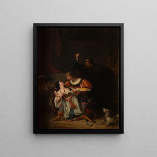 Scenes from Notre-Dame de Paris - Auguste Couder — framed artwork on a wall